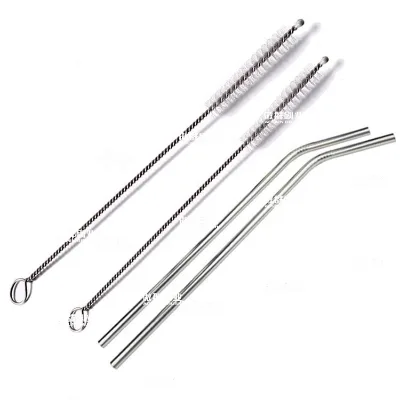 Reusable Metal Straws With Cleaning Brush Straw Brush Set a Reusable Straws With Cleaning Brush