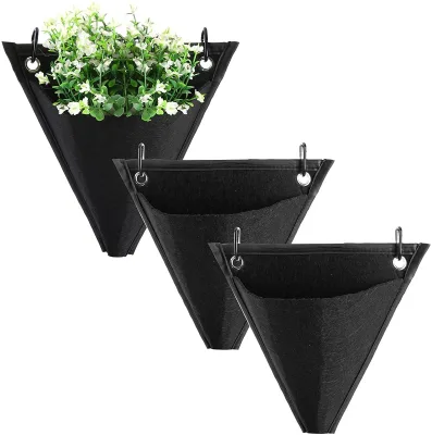 Cubes Intersecting Decorative Wall Mounted Floating Square Shelves Wooden Flower Pot Stand Planter
