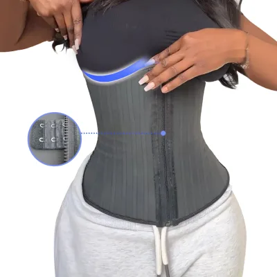 Women Sport Girdles 100% Latex Waist Cincher Colombian Latex Sheath Both 25 and 29 Steel Boned Waist Trainer Sauna Slimming Belt