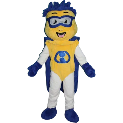 Blue Sky Customized Cool Man Mascot Costume With Blue Cape,welcome OEM/ODM Orders