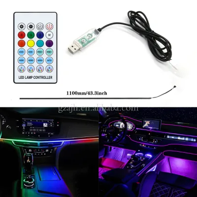 USB Universal Auto LED Car Center Control Symphony Car Ambient Lights 64 Rgb Car Led Strip Interior Light
