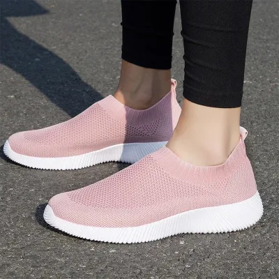LSH Shock Absorbing Women's Shoes Winter 2024 Without Lacing Flats Shoes Woman White Tennis