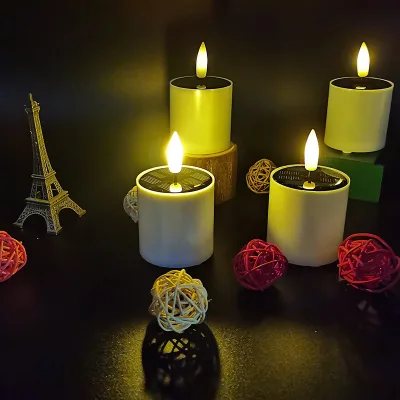 Green Energy Color-Changing Rechargeable Candle Light Home Decoration Night Lights Waterproof LED Candle Set Outdoor Xmas