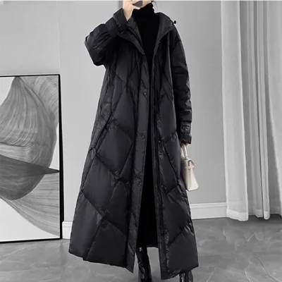 2025 New Plus-Size Women's Mid-Length Cotton Coat - Thick, Cold-Resistant, Stylish, Loose for Curvy Figures