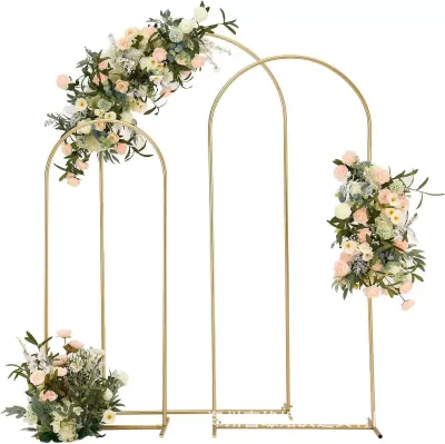 Hot Selling Golden Wedding Arched 7.2ft Arched Background Bracket Iron Party Festival Balloon Bracket Diverse Styles
