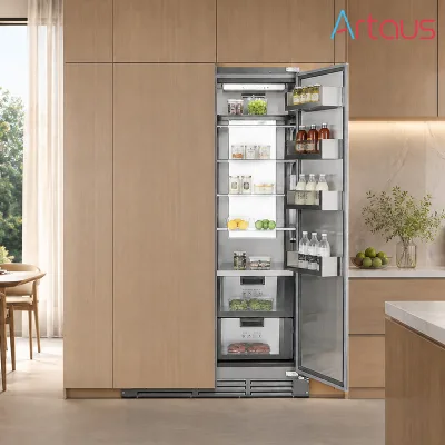 Built in Refrigerator Fully Integrated Panel Ready 455L Stainless Steel Frost-Free US Plug 110V