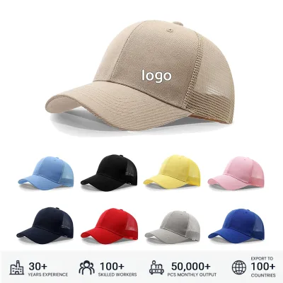 Custom Trucker Cap Polyester Mesh Hat High Quality Fashion Children Outdoor Sport Trucker Cap Breathable and Sun protection
