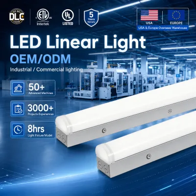 5 Years Warranty Shop Office Batten Linear Lights 2ft 4ft 5ft 8ft 15w 20w 25w 30w 40w 55w 60w 65w Led Work Light