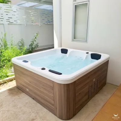 Modern Design Custom Colors Freestanding Acrylic Bathtub Indoor Oroutdoor square Shaped Tub for Hotel