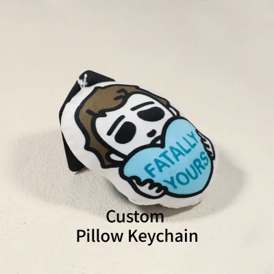 Custom Printed Mini Pillow Keychain Cute Anime Charm Cartoon Pillow Keychain