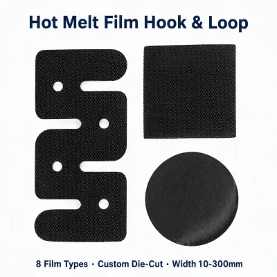Sew-On Hook Loop Fastener Tape Roll, Industrial Sewing Grade, 1-25m/Roll, 10-300mm Width