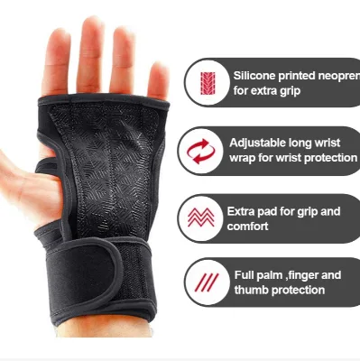 Breathable Anti Slip Shock Absorbing Wear Resistant Sweat Absorbent Skin Friendly Ergonomic Lightweight Workout Fitness Gloves