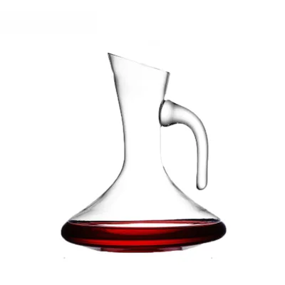 Hot Sale High Quality Handmade 1800ml Luxury Custom Liquor Red Wine Decanter for Wine with Handle
