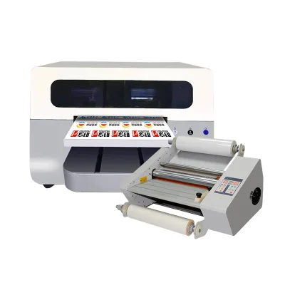 3 Automatic Roll-to-Roll UV DTF Crystal Label Printer A3 Small Size for Cylindrical Wine Bottles Acrylic Cold