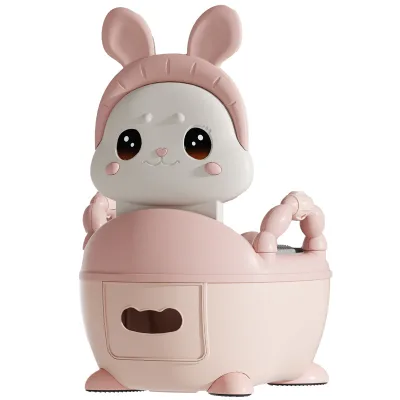 Portable 2 Size Rabbit Carton Children Soft Cushion Toilet Baby Training Seat Splashproof Baby Potty Chair for Kids