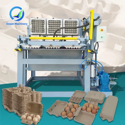 OCEAN New Semi Automatic Coffee Tray Producing Quail Egg Carton Make Machine for Small Businesses