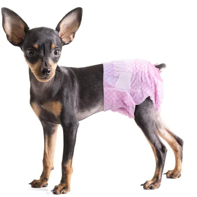 Disposable Dog Diapers Super Absorbent Leak Proof Incontinence Heat Period Simple Style XS S M L