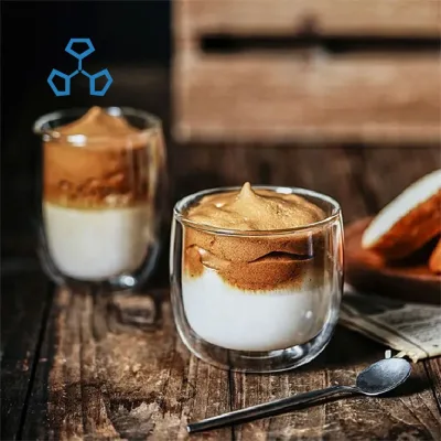 Different Size Custom Logo Water Insulated Transparent Clearly Double Wall Glass Wholesale Coffee Cups