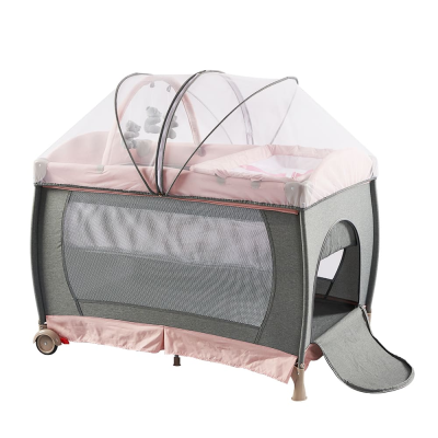 Nursery Foldable Breathable Baby Travel Cot Playard Play Yard Fit Crib Bed Fence With Mosquito Net for Babi