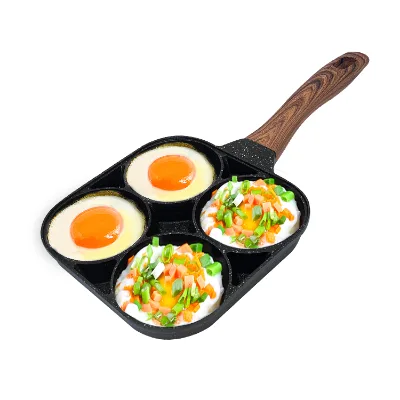 Four-hole Frying Pot Thickened Omelet Pan Non-stick Egg Pancake Steak Pan Cooking Egg Ham Pans Breakfast Maker