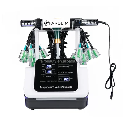 Microelectric Meridian Heating Roller Rolling Massage Device Led Light Lymph Drainage Vacuum Cupping Instrument