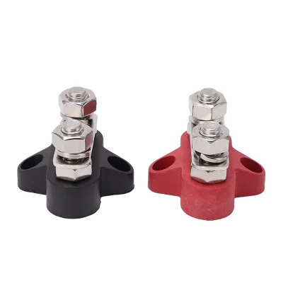 Bus Bar 200A Battery 5/16" Dual Studs 12 Volt Terminal Block Busbar Junction Block for Auto Car Marine Boat - Positive&Negative
