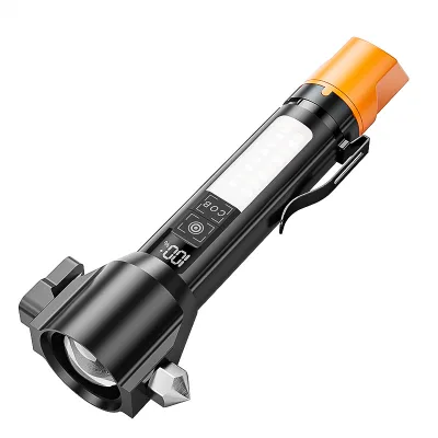 Factory New Multifunctional LED Safety Hammer Flashlight Aluminum Alloy Waterproof USB Rechargeable Emergency Outdoor Work