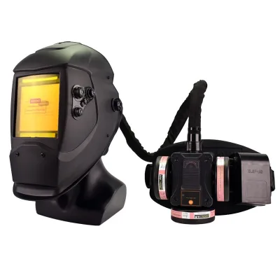 Electrically Powered Silicone Plastic Spray-Painting Protective Dust-Proof Full-Face Respirator Mask for Toxic Gas