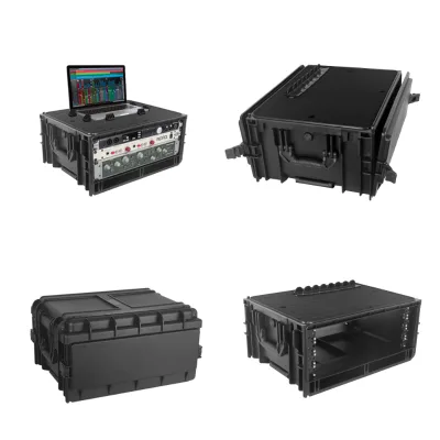 Amplifier Rack case Dj Rack Cases with Side Table Audio System Rack case with Wheels