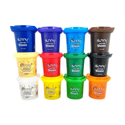 SUNNY 12pcs DIY Play Dough Toys for Kids Packaged in 12-Color Box for Creative Play
