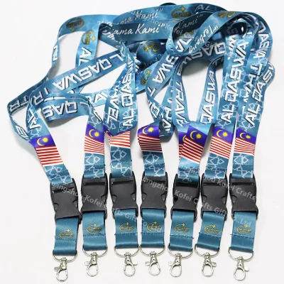Factory Wholesale Blank Sublimation Promotional Custom Printed Neck Polyester Lanyard with Logo Free Sample