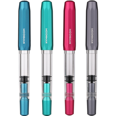 T1 Handmade Resin Aluminum Alloy Ink-Absorbing Piston Large-Capacity Fountain Pen