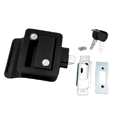 Black Handle Latch Camper Outdoor RV Car Paddle Entry Door Lock with 3 Keys for Caravan Trailer