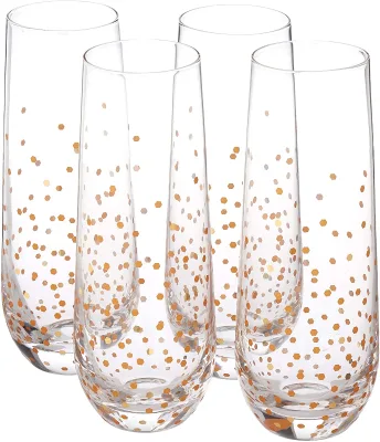 Stemless Champagne Flutes Etched Custom Stemless Champagne Glasses Drinking Glassware Stemless Sparkling Wine Glasses