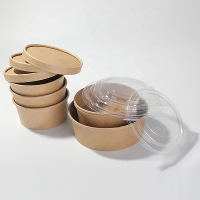 1000ml Salad Bowl Disposable Eco-friendly Paper Bowl