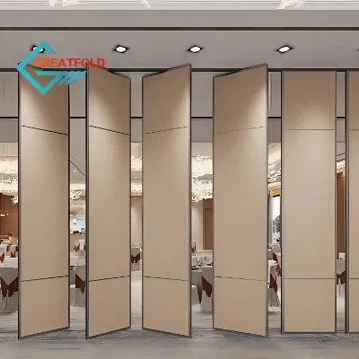 Aluminum Profile Frame Operable Wall Mobile Movable Partition Wall Fabric for Office and Banquet Hall Sliding Design