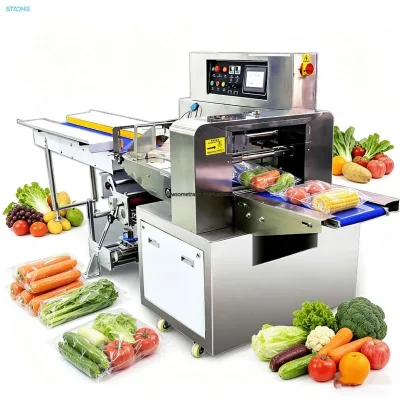 High Quality Stainless Steel Automatic Leafy Vegetable Packaging Machine Fresh Vegetable Farm Supermarket Packing Equipment