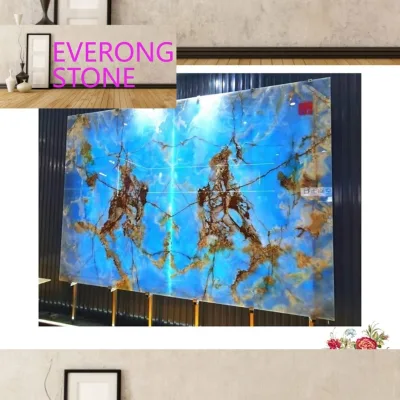 Backit Blue Onyx Translucent Marble Slab