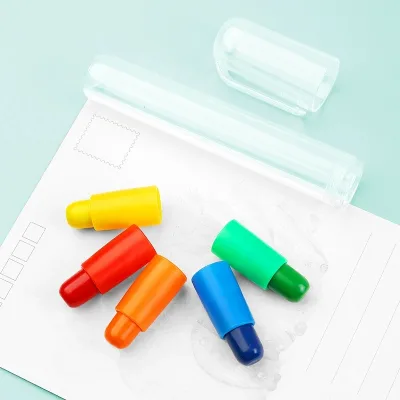 New 5-color Splicing Crayon Painting Graffiti Art Children's Painting Assembly Building Blocks Splicing Crayon Set Wholesale