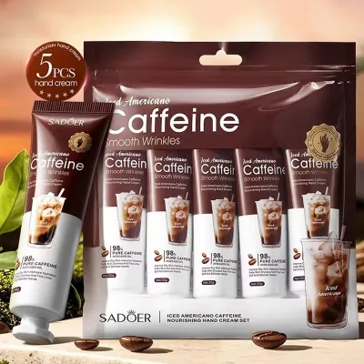 OEM SADOER Wholesale Price Organic Caffeine Whitening Hand Cream Set Moisturizing Anti-Dry Cracked Reduces Wrinkles Hand Cream