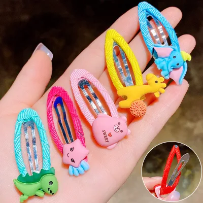 Korean Princess Children Cute Cartoon Fabric Hair Clip for Girls Kids Party 5.5cm
