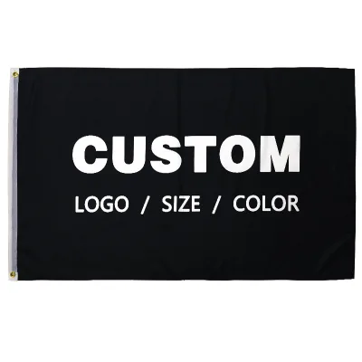 Custom 100D Knitted Polyester Flag High Quality Outdoor Use Durable and Vibrant Colors Resilient to Elements