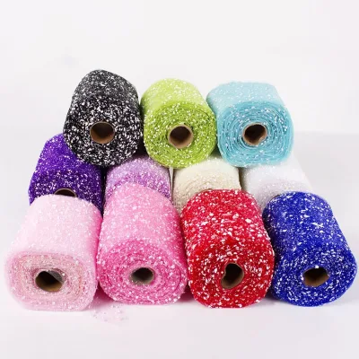 15CM*20 Yards Snow Point Dry Yarn Deco Mesh for Flower Wrapping Festive Gift Wrapping