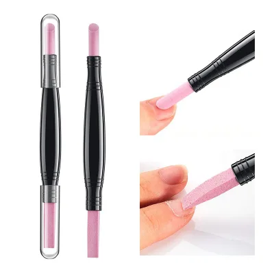 High Quality Double-Head Pusher Cuticle Removal Nail Tools Quartz Trimmer Dead Skin Removal Pen Made of Durable Plastic