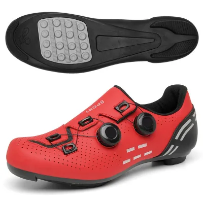 OEM ODM Road Cycle Shoes Polyester/Cowhide Leather Upper Unisex Comfort Durable Protective Cycling Shoes Outdoor Sports