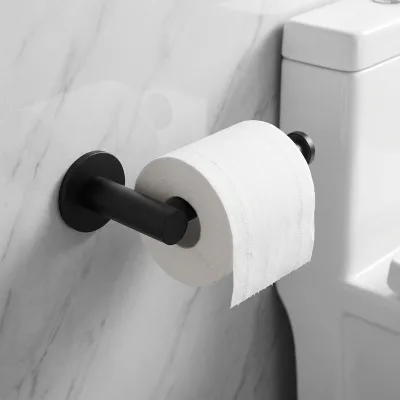 Toilet Paper Holder Self Adhesive Stainless Steel No Drilling Required Modern Design for Hotel Kitchen Bathroom