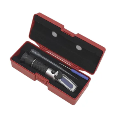 Portable 0-32% Brix Scale Refractometer Handheld ATC Vegetable Fruit Juice Tester Pure Aluminum Style Abbe Refractometer Tests