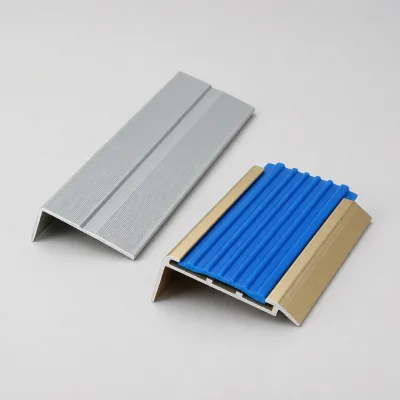 Stair Nose Para Escaleras Anti slip L Shape Laminate Wood Grain Metal Aluminum Alloy Stair Nosing for Concrete Stairs