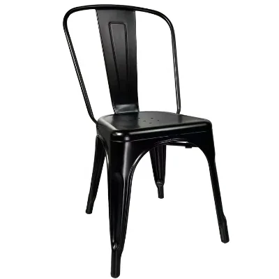 Vintage Industrial Stackable Counter Metal Bar Chairs Restaurant Cafe Chairs