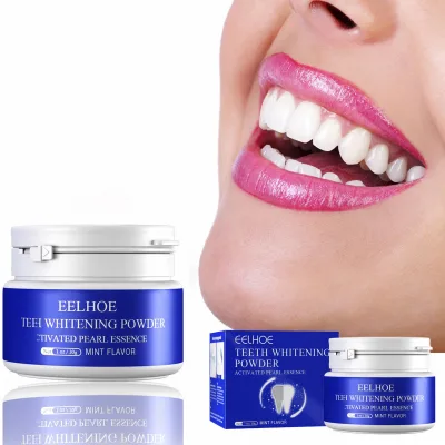 EELHOE Professional Mint-flavored Teeth Whitening Essence Powder Home Use Color Corrector Box Easy White Teeth Whitening 50mL
